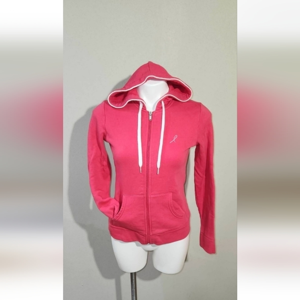 Reebok Full Zip Hoodie Breast Cancer Women's Size XS